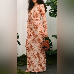 NEW PatBO Sunset Plunge Maxi Dress Runway NWT Size 6